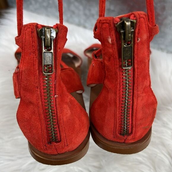 Madewell Size 6.5 Bridget Tassel Lace Up Leather Gladiator Sandals - Picture 5 of 10